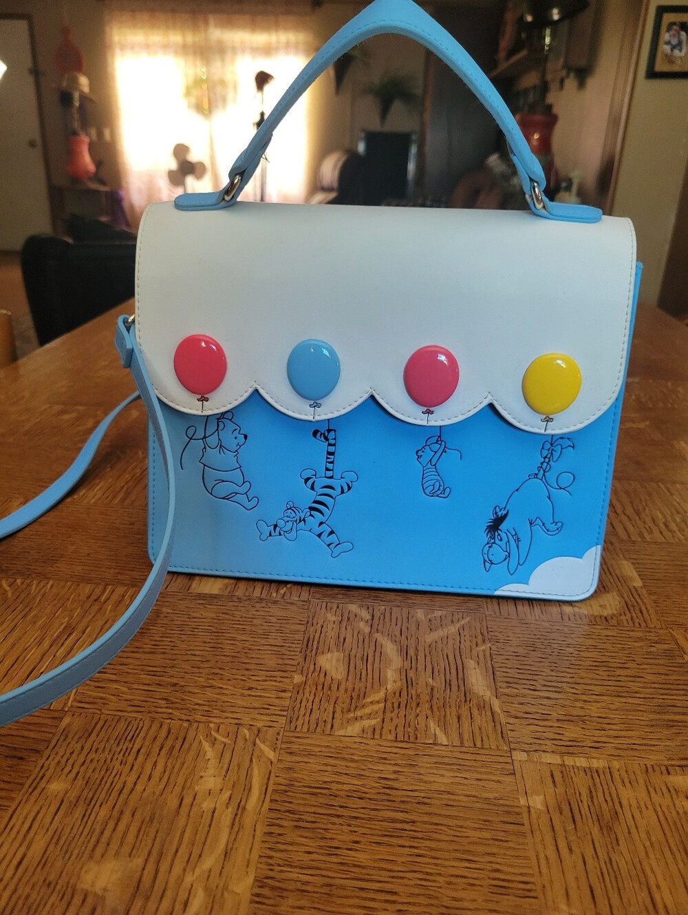 DISNEY DANIELLE NICOLE WINNIE THE POOH CROSSBODY PURSE BALLOONS TIGGER PIG
